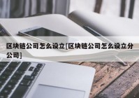 区块链公司怎么设立[区块链公司怎么设立分公司]