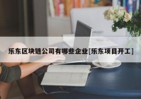 乐东区块链公司有哪些企业[乐东项目开工]